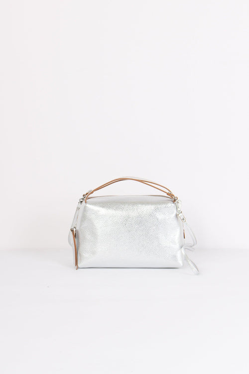 Alifa Mini Bag 2 Manici Meta Silver