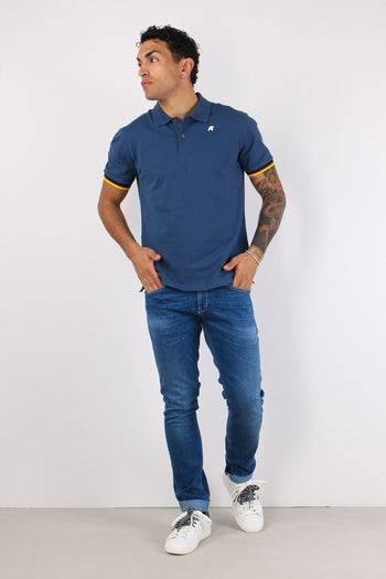 Polo Collo Contrasto Blue Insignie - 4