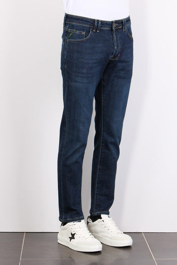 Denim Tapered Fit Denim Scuro - 4