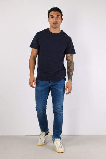T-shirt Girocollo Basica Blue - 5