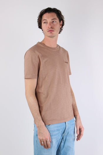 T-shirt Cotone Fiammato Logo Patch Orzo - 7