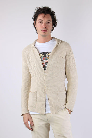 Giacca In Maglia Beige - 2