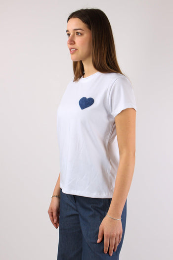T-shirt Patch Cuore Bianco - 5