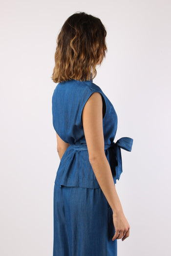 Camicia Smanicata Cinturata Ch Denim - 6