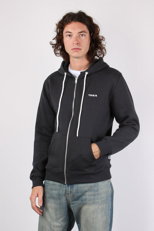 Felpa Full Zip Piombo