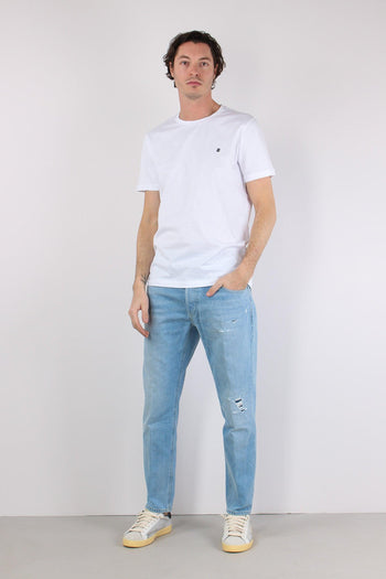 T-shirt Logo Cotone Bianco - 5