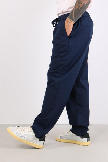 Pantalone Cotone Coulisse Navy Blue - 5