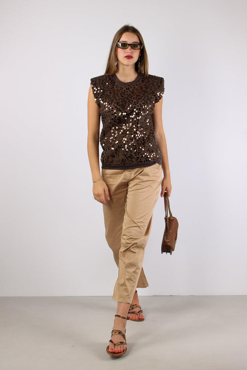 Canotta Paillettes Moro
