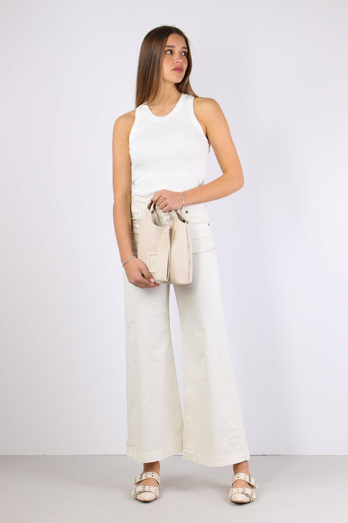 Pantalone Palazzo 5 Tasche Burro