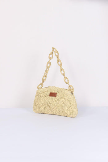 Pochette Rafia Manico Catena Corda - 2