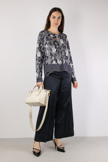 Cardigan Jacquard Lurex Blu/salina - 5