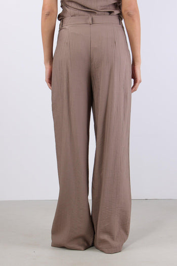 Pantalone Effetto Corteccia Tortora - 4