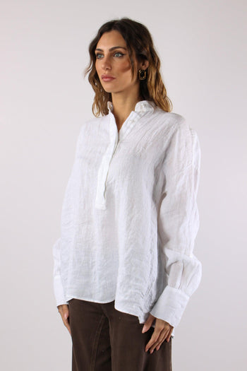 Camicia Lino Coreana Naturale - 3