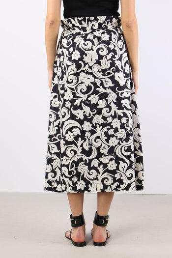 Gonna Lunga Fantasia Black/white - 5