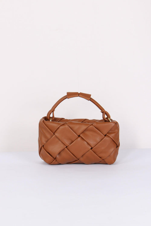 Pochette Intreccio Vera Pelle Cuoio