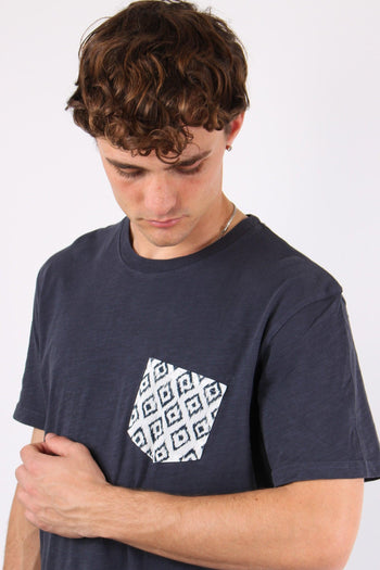 T-shirt Taschino Stampa Etnica Navy - 6