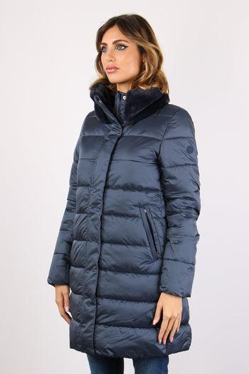 Dalea Cappotto Collo Pellicc Night Blue - 6