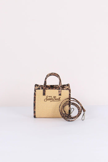 Vivian Mini Paglia Profilo Contrasto Beige/leopard - 3