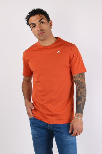 T-shirt Basica Logo Contrasto Orange - 2