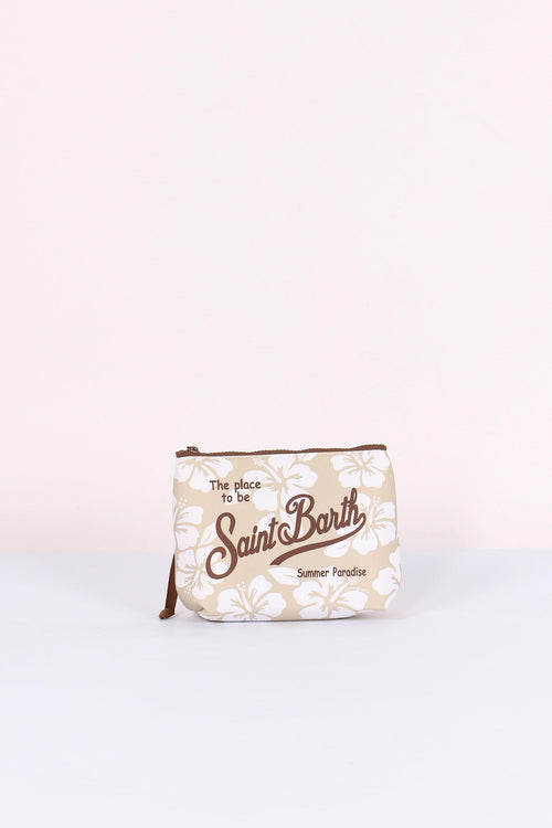 Aline Pochette Fiori Beige