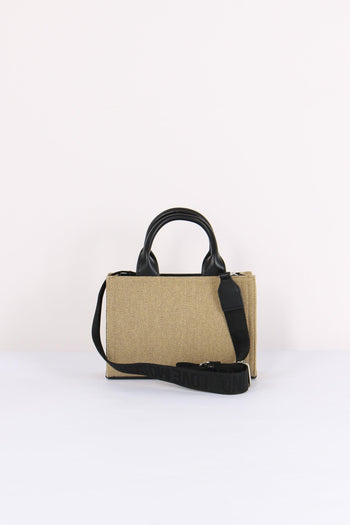 Borsa 2 Manici Logo Canvas Oro - 3