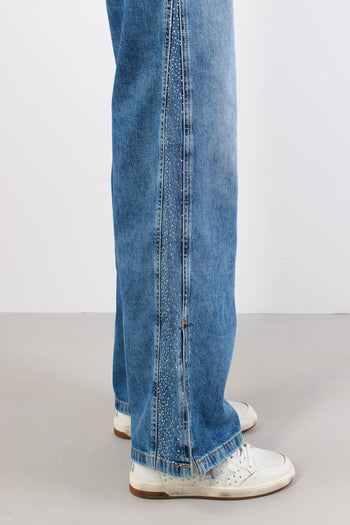 Ellespack_20 Jeans Palazzo Strass Blue Deniim - 7