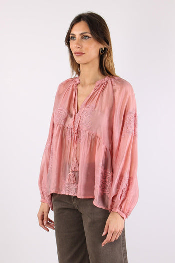 Blusa Ricami Nappine Rosa - 4