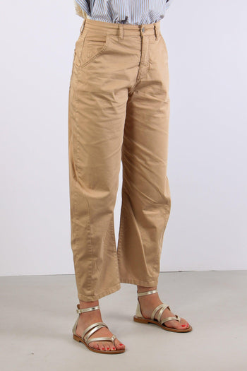 Pantalone Barrel Tessuto Legge Biscotto - 5