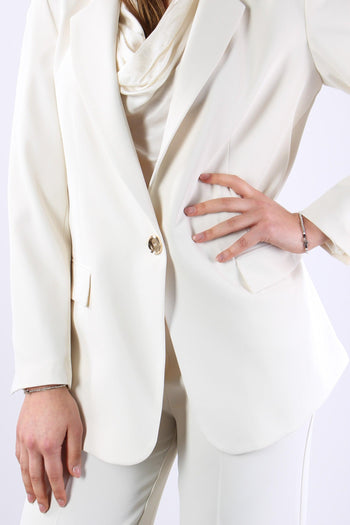 Lasty Giacca Fluida Monopetto Ivory - 7