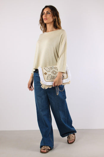 Maglia Scavo Barca Lurex Naturale - 5