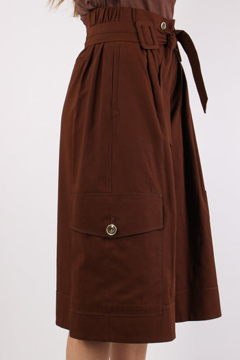 Patricia Bermuda Cotone Marrone - 8