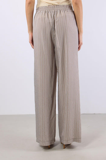 Pantalone Palazzo Riga Beige - 4