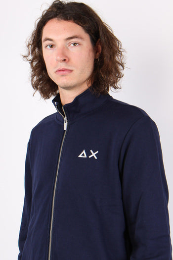 Maglia Cotone Full Zip Navy Blue - 5