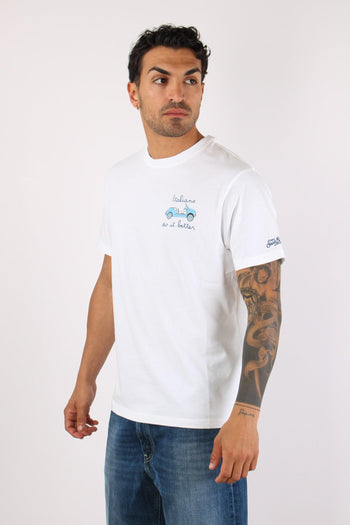 T-shirt Scritta Ricami Italians Spiaggina - 2