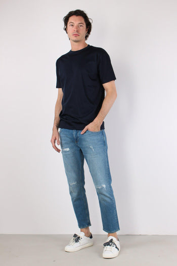 T-shirt Basica Modal Blu - 4
