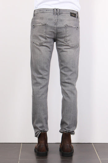 Denim Tapered Fit Denim Grigio - 3