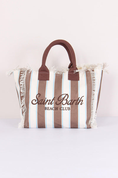 Vanity Canvas Righe Beige/bianco