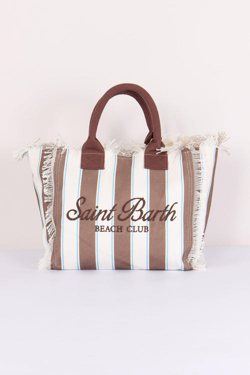 Vanity Canvas Righe Beige/bianco