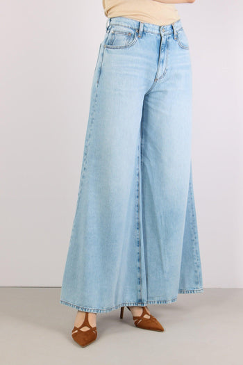 Jeans Flare Ampio Denim Medio - 6