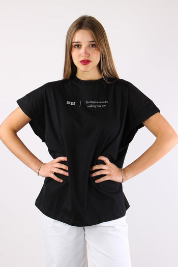 T-shirt Over Scritta Black/white - 8