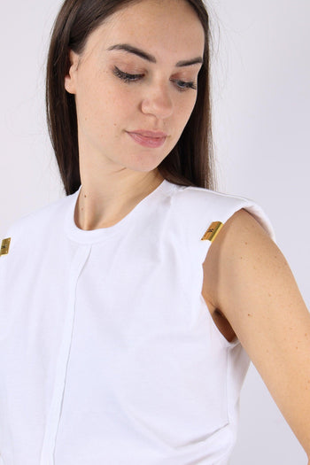 T-shirt Smanicata Nodo Gesso - 9