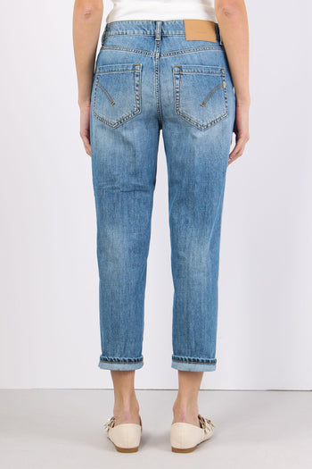 Koons Denim Bottone Gioiello Denim Medio - 4