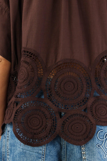 Blusa Ricamo Over Moro - 8
