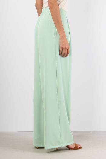 Pantalone Palazzo Pences Verde Acqua - 6