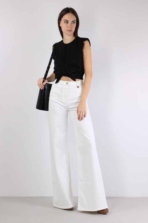 Denim Maxi Zampa Avorio