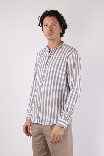 Camicia Lino Riga Grande Brown - 4