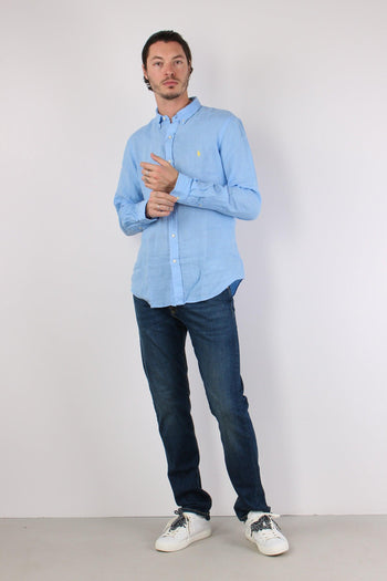 Camicia Lino Slim Fit Austin Blue - 2