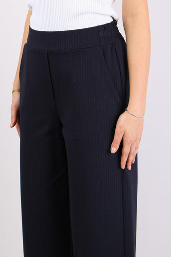 Pantalone Palazzo Gessato Blu - 7