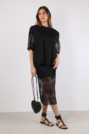 Gonna Tubo Pizzo Nero - 5