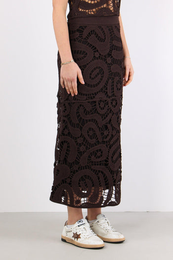 Maestrale Gonna Macrame Marrone Java - 7